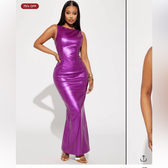 Fashion Nova Leather Maxi Dress - Picture 1 of 3